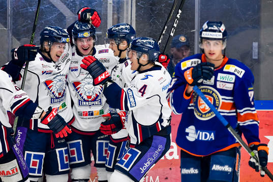Linköpings spelare jublar