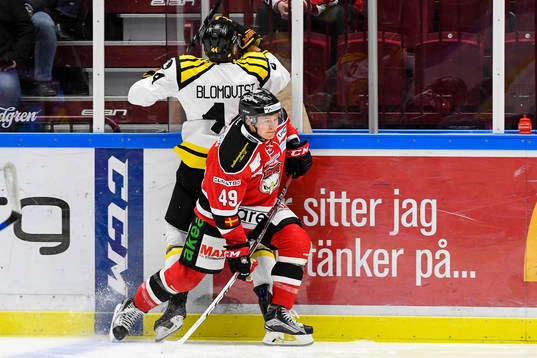 Brynäs Jacob Blomqvist och Malmö Redhawks Rhett Rakhshani