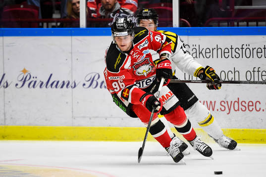 Malmö Redhawks Kim Rosdahl och Brynäs Simon Bertilsson