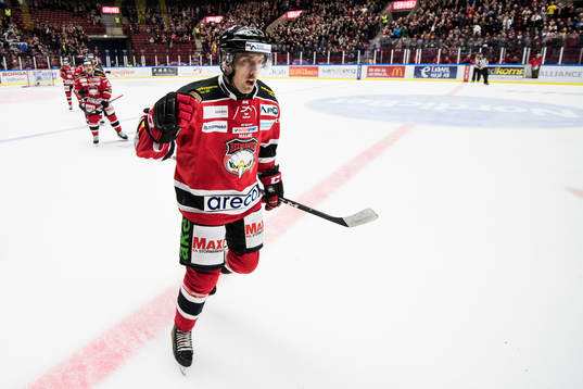 Malmö Redhawks Erik Andersson jublar