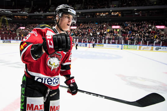 Malmö Redhawks Fredrik Händemark jublar
