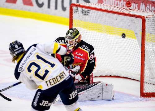 s Erik Christensen (ej i bild) skott vilket betyder 0-1
