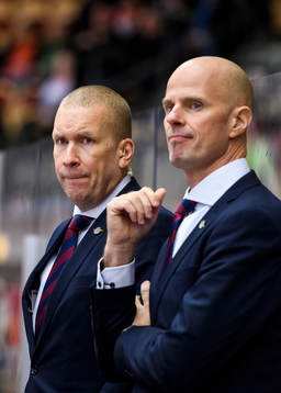 Luleås huvudtränare Stefan Nilsson (v) och assisterande