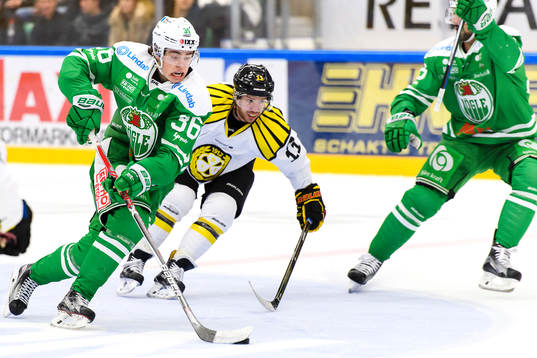 Rögles Filip Karlsson och Brynäs Ryan Gunderson