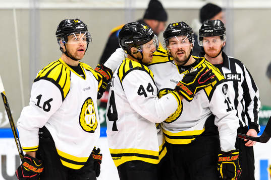 Brynäs spelare jublar
