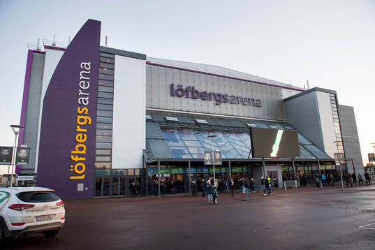Löfbergs Arena innan ishockeymatchen i SHL mellan