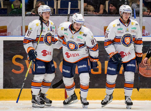 Växjös Tuomas Kiiskinen, Robert Rosén och Olli Palola