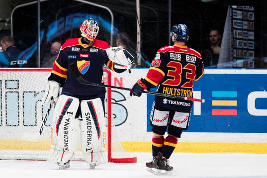 Djurgårdens målvakt Adam Reideborn och Linus Hultström