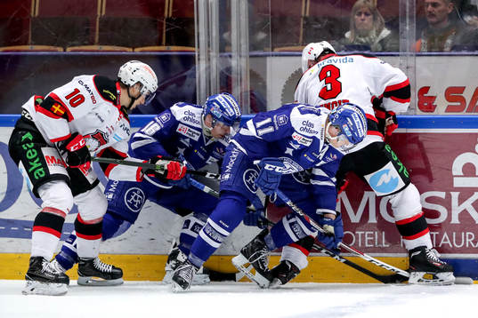 Malmö Redhawks Robin Alvarez och André Benoit och