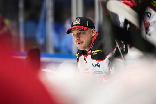Malmö Redhawks målvakt Oscar Alsenfelt  i ishockeymatchen