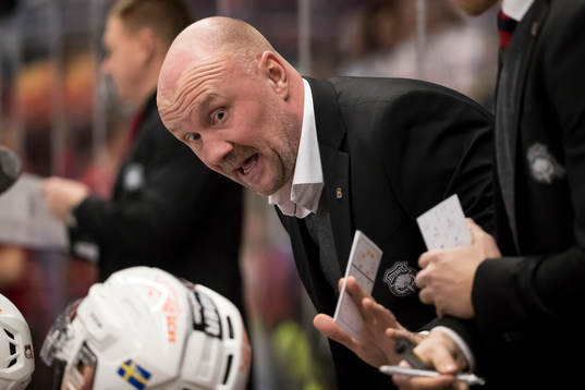 Malmö Redhawks tränare Peter Andersson  i ishockeymatchen