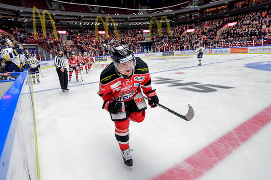 Malmö Redhawks Nichlas Hardt jublar