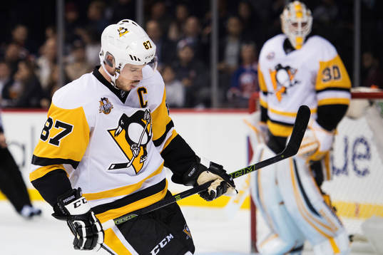 Pittsburghs Sidney Crosby deppar