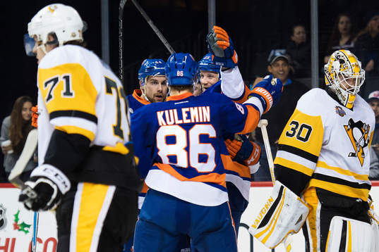 New Yorks Calvin de Han, Nikolay Kulemin och Jason Chimera