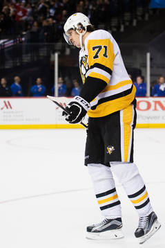 Pittsburghs Evgeni Malkin deppar