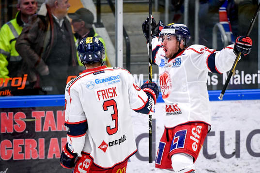 Västerviks Mitch Wahl och Andreas Frisk jublar