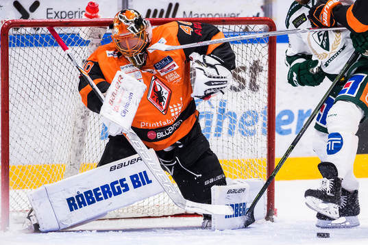 Karlskronas målvakt Johan Holmqvist får Färjestads Linus