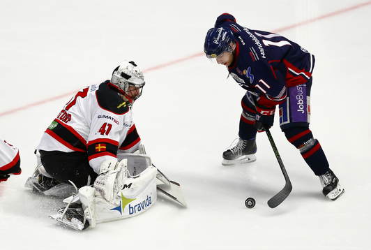 Målchans för Linköpings Garrett Roe men Malmö Redhawks