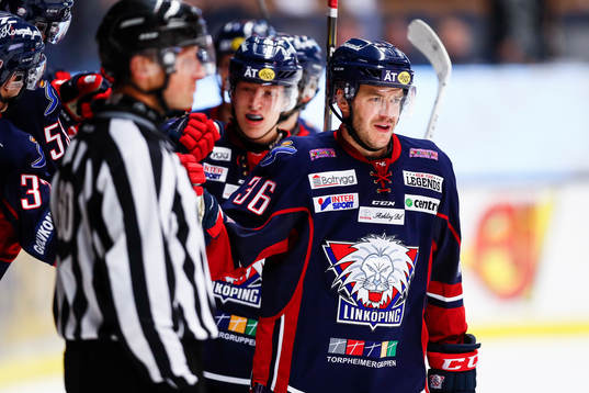 Linköpings Niklas Fogström jublar
