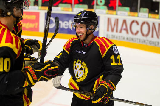 Brynäs Kevin Clark jublar