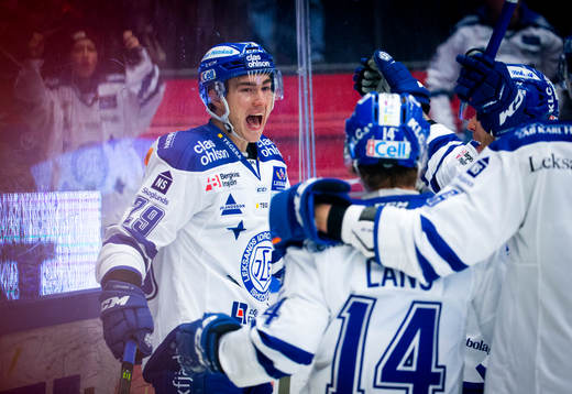 Leksands Tobias Forsberg jublar