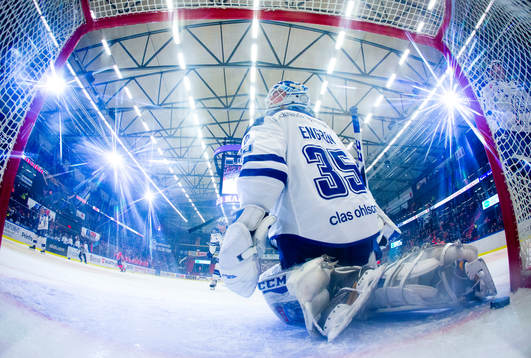 Leksands målvakt Atte Engren deppar