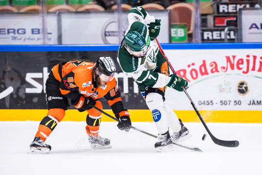 Karlskronas Jimmy Andersson och Färjestads Jonas Holös