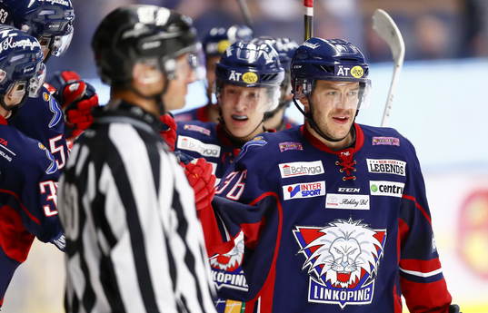 Linköpings Niklas Fogström jublar