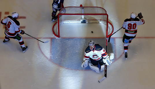 Malmö Redhawks spelare deppar