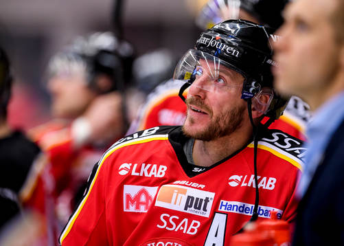 Luleås Jan Sandström på uppvärmningen
