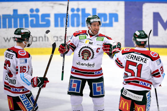 Frölundas Joel Lundqvist jublar