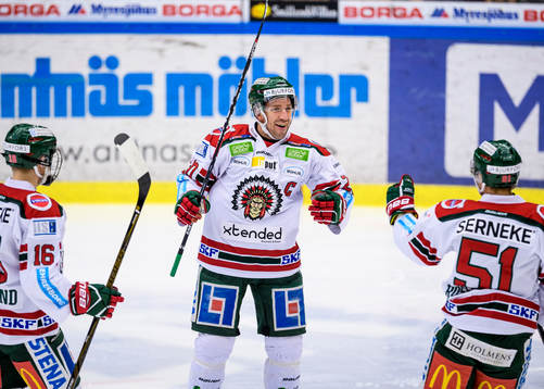 Frölundas Joel Lundqvist jublar