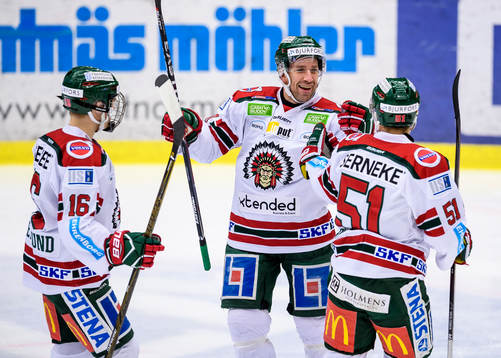 Frölundas Joel Lundqvist jublar