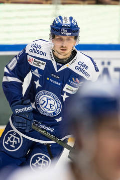 Leksands Sebastian Björnstad vid uppvärmningen innan