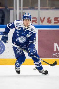 Leksands Eric Castonguay vid uppvärmningen innan