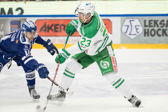 Leksands Martin Karlsson täcker skott från Rögles Daniel