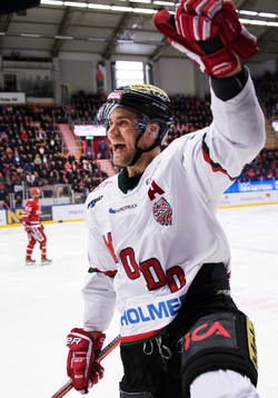 Modos Henrik Björklund jublar