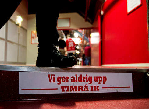 En skylt i NHK Arena