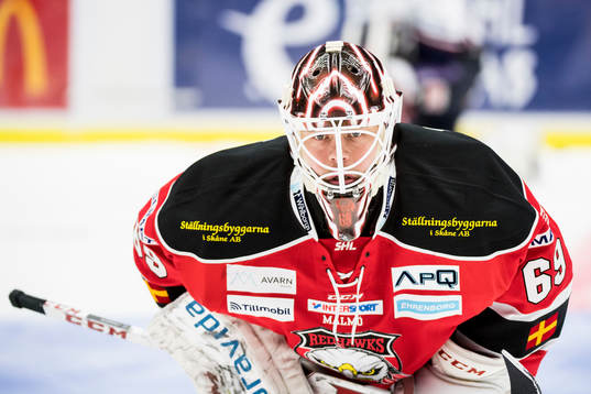 Malmö Redhawks målvakt Oscar Alsenfelt