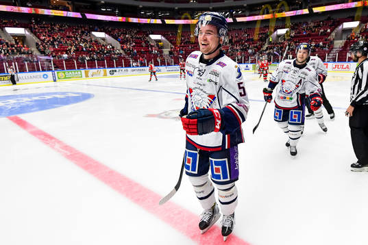 Linköpings Eddie Larsson jublar