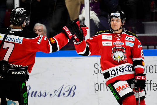 Malmö Redhawks Rhett Rakhshani jublar