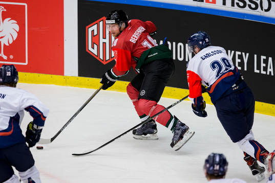 Frölundas Sean Bergenheim före Linköpings Gabriel