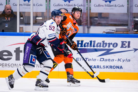 Linköpings Eddie Larsson och Karlskronas Marcus Paulsson