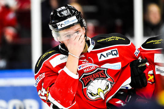 Malmö Redhawks Carl-Johan Lerby har ont