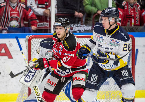 Malmö Redhawks Konstantin Komarek och Jens Olsson
