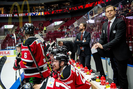 Malmö Redhawks tränare Viktor Stråhle och assisterande