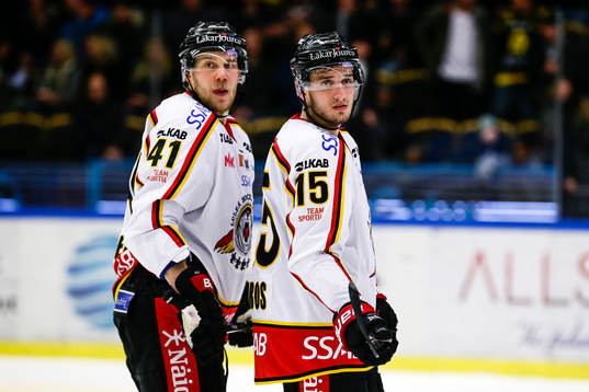 Luleås Ilari Melart  och Christian Jaros