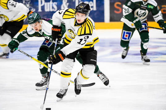Färjestads Rasmus Asplund och Brynäs Pathrik Westerholm