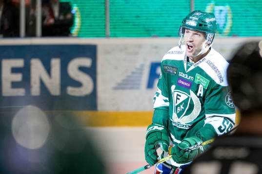 Färjestads Ole-Kristian Tollefsen jublar