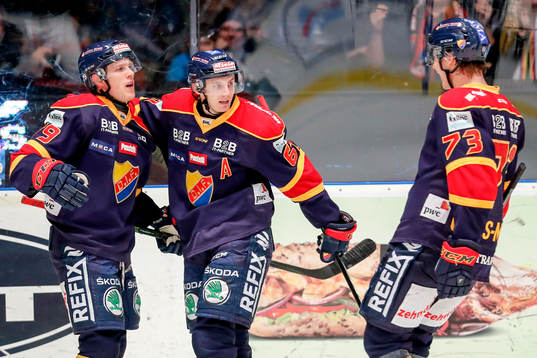 Djurgårdens Patrik Lundh, Markus Ljungh och Adam Ollas